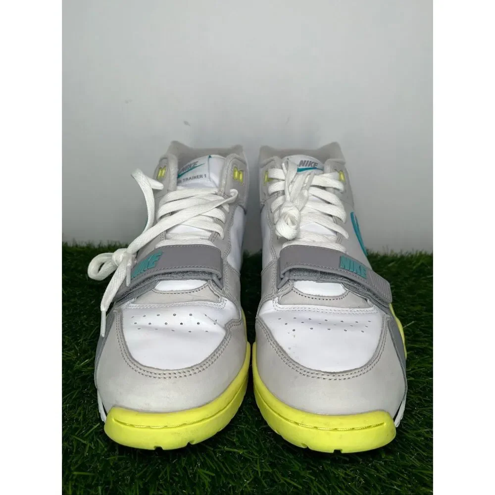 Nike Air Trainer 1 FQ8828-100 White Teal Volt Mens Size 11 Sneakers
